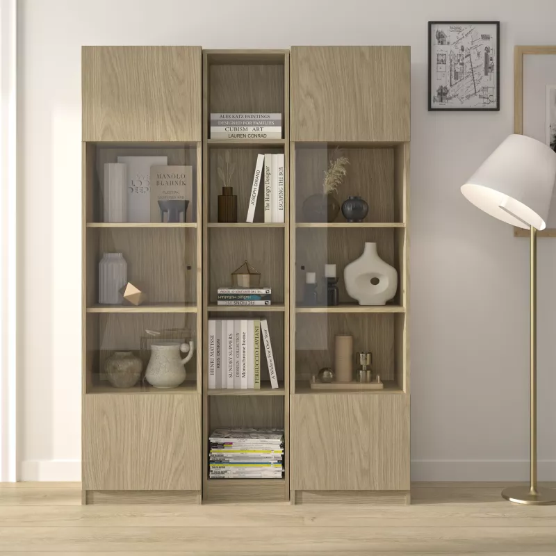 IRIS│Vitrine 1 porte verre│38x45xh172 cm