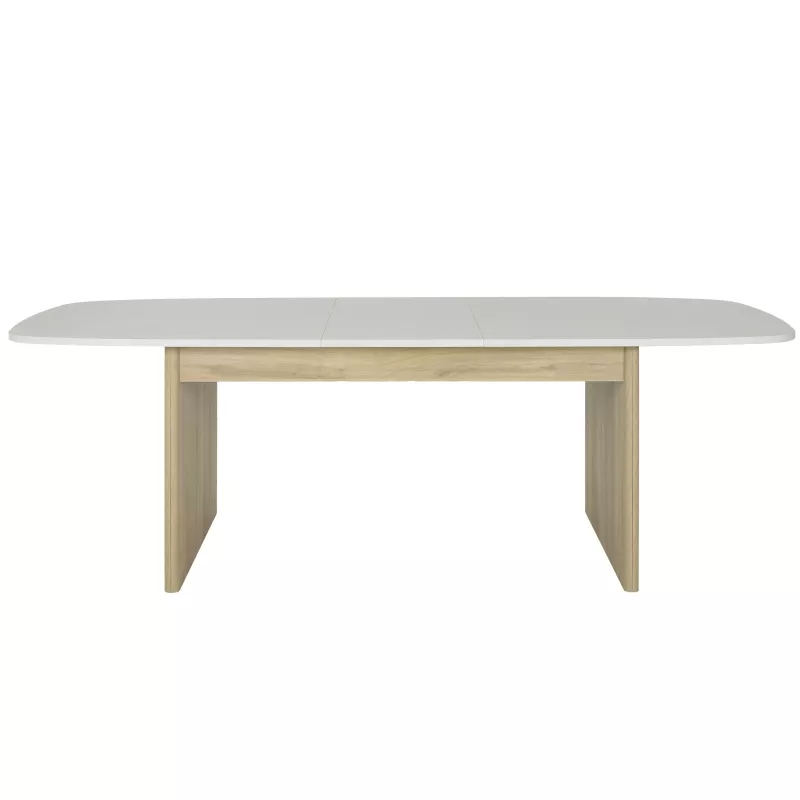 GALEO│Table angles arrondis 1 allonge│100x200/248xh78 cm│6-10 personnes