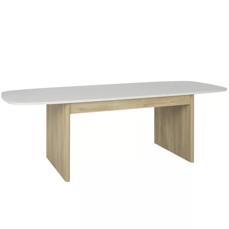 GALEO│Table angles arrondis 1 allonge│100x200/248xh78 cm│6-10 personnes