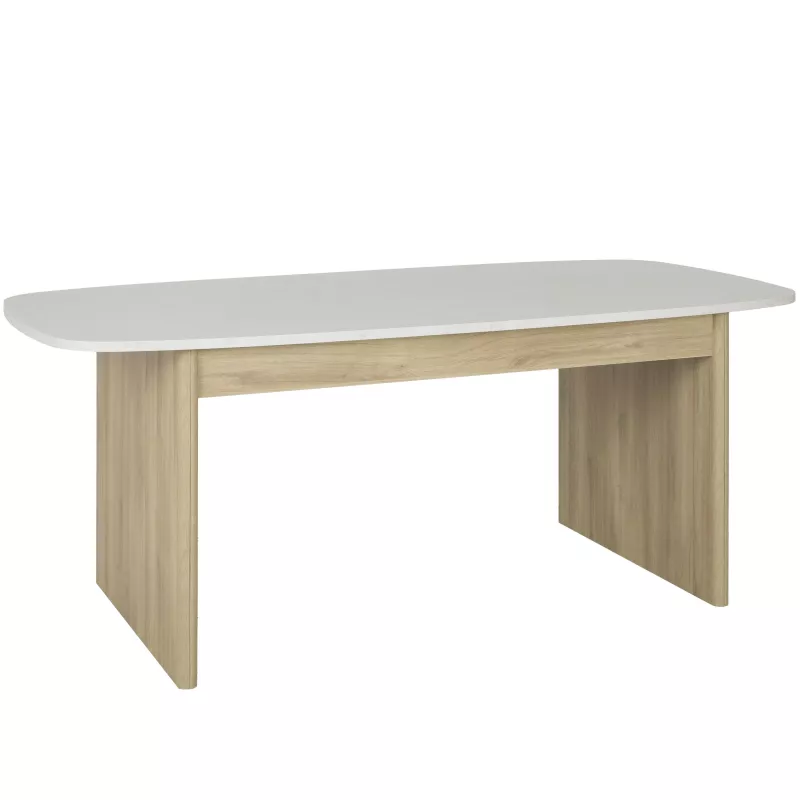 GALEO│Table angles arrondis 1 allonge│100x200/248xh78 cm│6-10 personnes