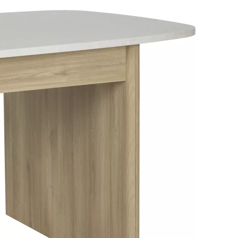 GALEO│Table angles arrondis 1 allonge│100x200/248xh78 cm│6-10 personnes