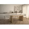GALEO│Table angles arrondis 1 allonge│100x200/248xh78 cm│6-10 personnes