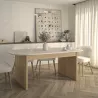 GALEO│Table angles arrondis 1 allonge│100x200/248xh78 cm│6-10 personnes