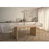 GALEO│Table angles arrondis 1 allonge│100x200/248xh78 cm│6-10 personnes