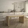 GALEO│Table angles arrondis 1 allonge│100x200/248xh78 cm│6-10 personnes