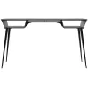 RAFALE │Bureau 130x70 cm│Piétement acier laqué noir mat│Coloris à choix