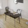 BOSTON │Bureau 120x60 cm│Piétement acier laqué noir mat│Coloris à choix