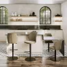 BUDAPEST│Tabouret H115 cm - Assise pivotante 360°│Tissus à choix