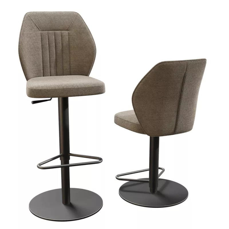 BUDAPEST│Tabouret H115 cm - Assise pivotante 360°│Tissus à choix