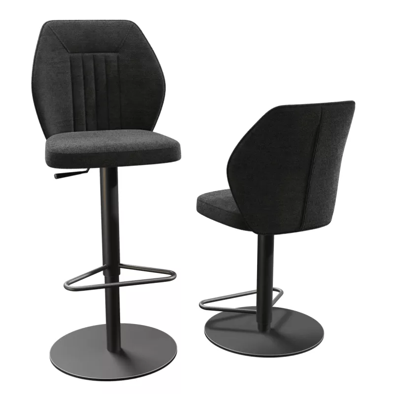BUDAPEST│Tabouret H115 cm - Assise pivotante 360°│Tissus à choix