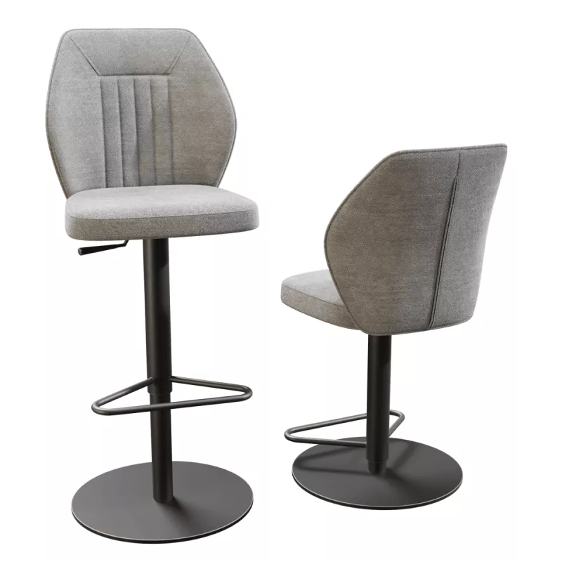 BUDAPEST│Tabouret H115 cm - Assise pivotante 360°│Tissus à choix