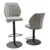 BUDAPEST│Tabouret H115 cm - Assise pivotante 360°│Tissus à choix