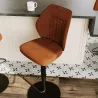BUDAPEST│Tabouret H115 cm - Assise pivotante 360°│Tissus à choix