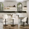 BUDAPEST│Tabouret H115 cm - Assise pivotante 360°│Tissus à choix