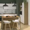 EDEN│Buffet haut 2 portes 1 tiroir│41x100xh200 cm│Blanc