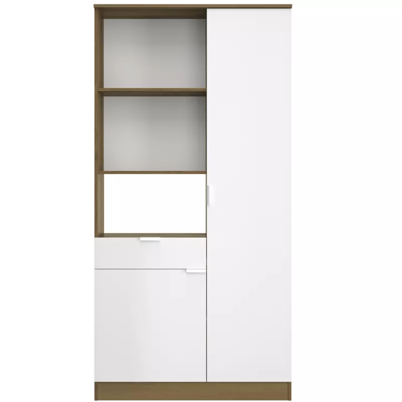 EDEN│Buffet haut 2 portes 1 tiroir│41x100xh200 cm│Blanc