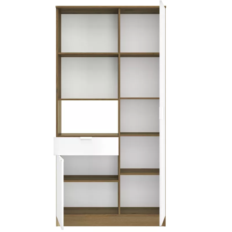 EDEN│Buffet haut 2 portes 1 tiroir│41x100xh200 cm│Blanc