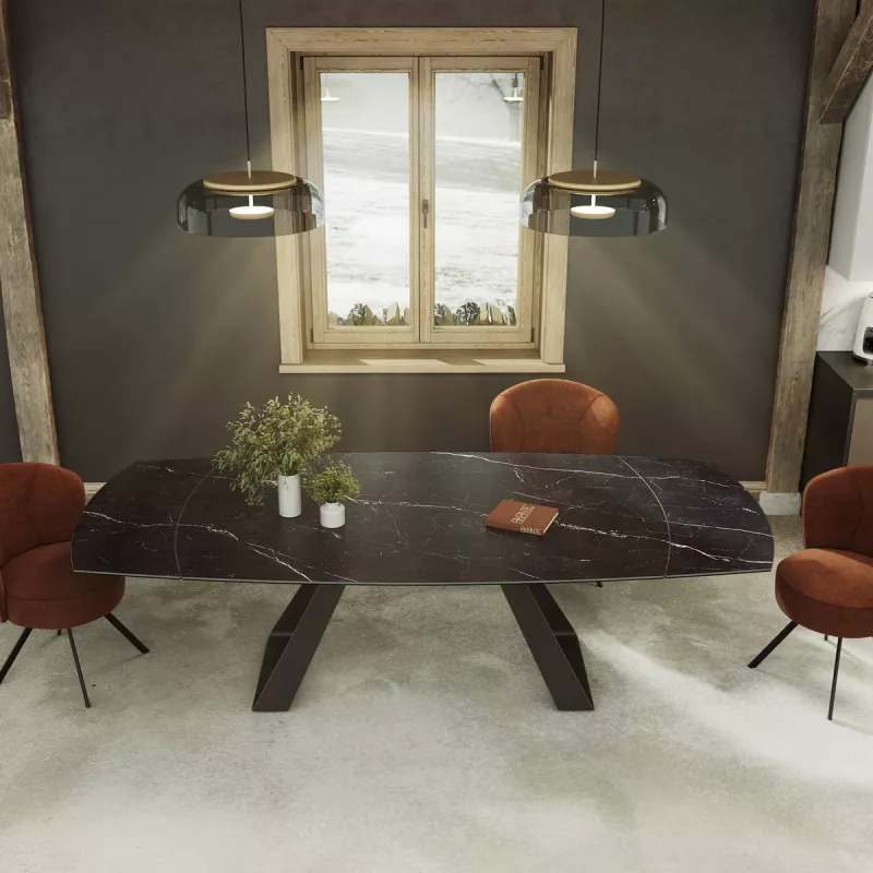 MICHIGAN│Table extensible L 190-270 cm│Plateau céramique│Coloris à choix