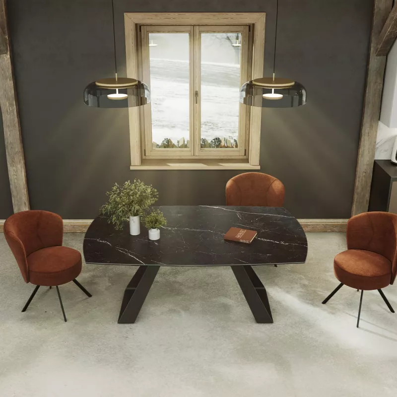 MICHIGAN│Table extensible L 190-270 cm│Plateau céramique│Coloris à choix