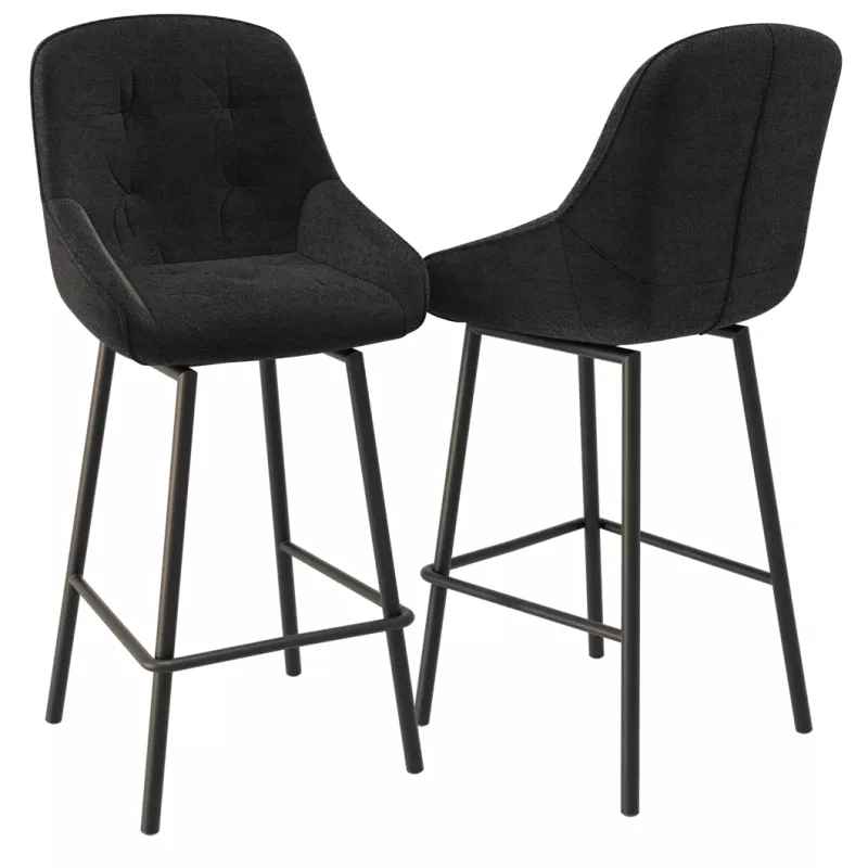 SAN FRANCISCO │Tabouret H115 cm - Assise pivotante 180° avec rappel│Tissus à choix