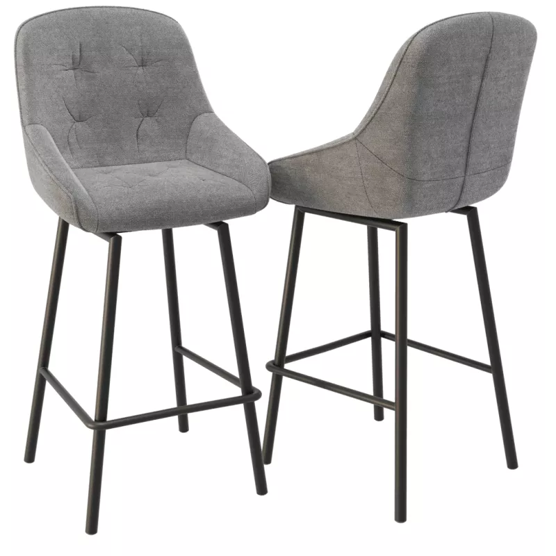 SAN FRANCISCO │Tabouret H115 cm - Assise pivotante 180° avec rappel│Tissus à choix