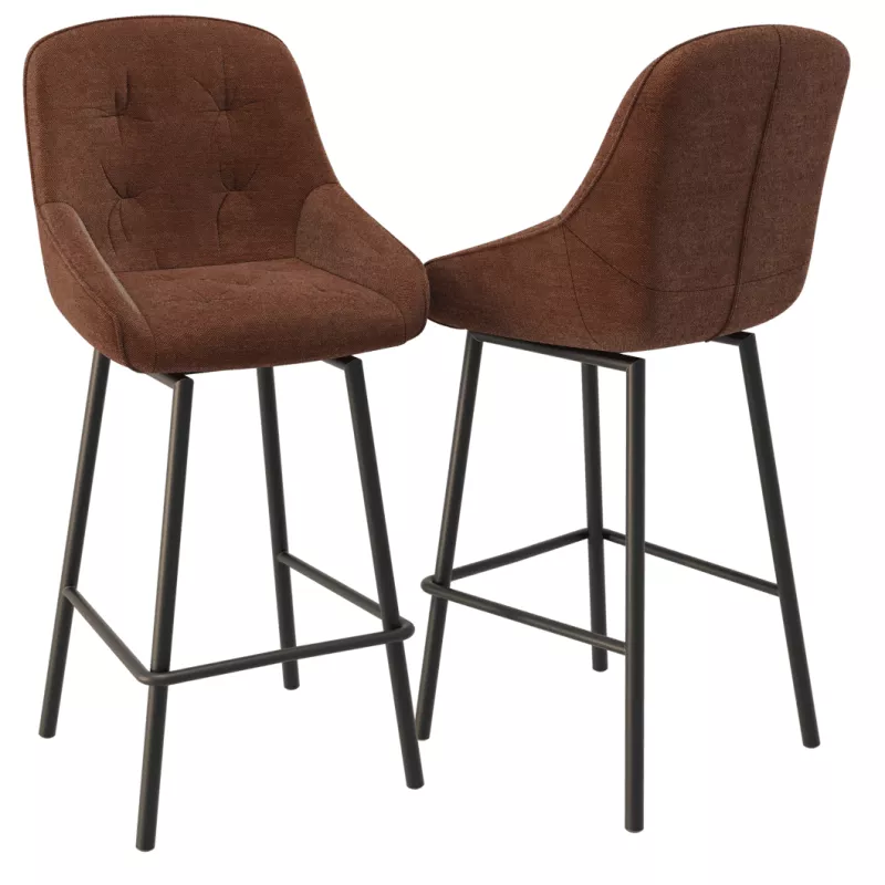 SAN FRANCISCO │Tabouret H115 cm - Assise pivotante 180° avec rappel│Tissus à choix