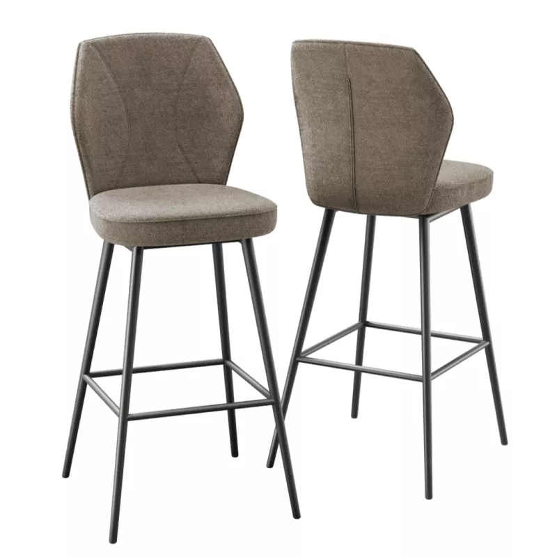 VARSOVIE │Tabouret H97 cm - Assise pivotante à 180° avec rappel│Tissus à choix