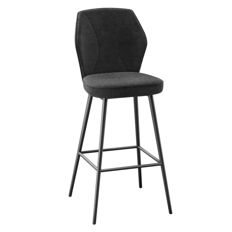 VARSOVIE │Tabouret H97 cm - Assise pivotante à 180° avec rappel│Tissus à choix