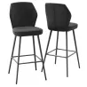 VARSOVIE │Tabouret H97 cm - Assise pivotante à 180° avec rappel│Tissus à choix