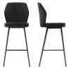 VARSOVIE │Tabouret H97 cm - Assise pivotante à 180° avec rappel│Tissus à choix