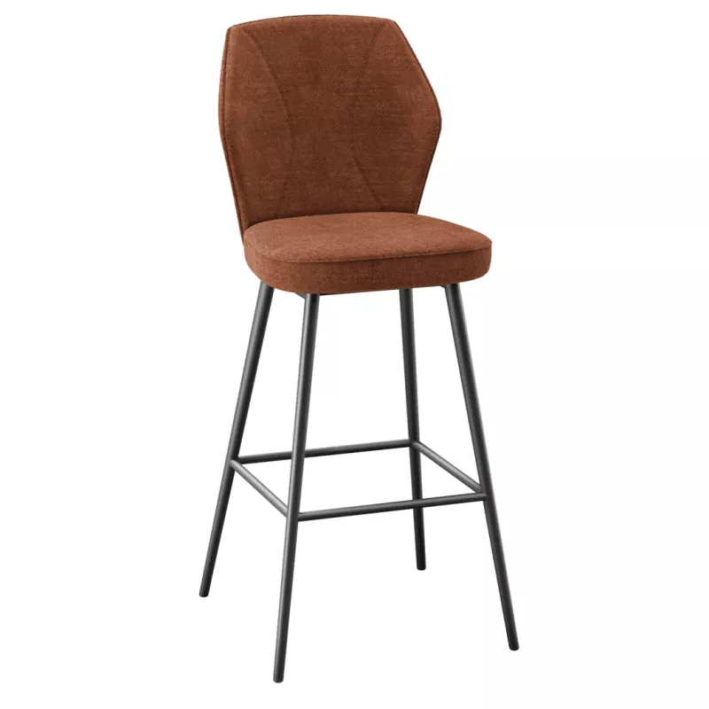 VARSOVIE │Tabouret H97 cm - Assise pivotante à 180° avec rappel│Tissus à choix