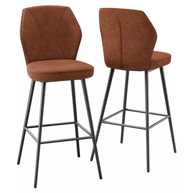 VARSOVIE │Tabouret H97 cm - Assise pivotante à 180° avec rappel│Tissus à choix