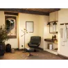 BILBAO EXPO│Fauteuil avec repose-pieds│Assise pivotante│Anthracite