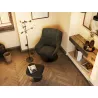 BILBAO EXPO│Fauteuil avec repose-pieds│Assise pivotante│Anthracite