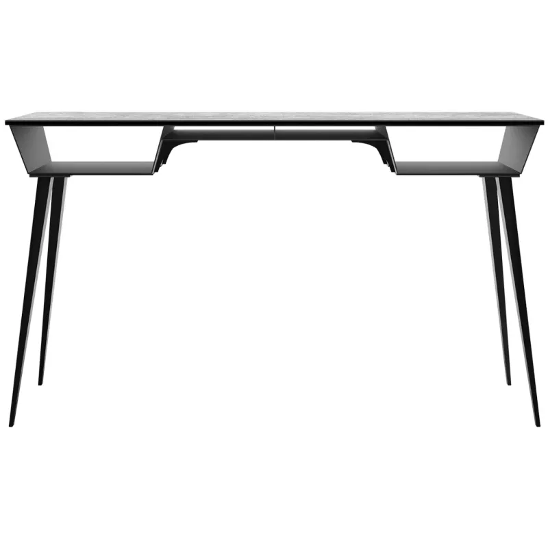 RAFALE EXPO │Bureau 130x70 cm│Piétement acier laqué noir mat│Titane