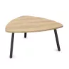 MEDIATOR EXPO│Table Basse H 34 X L70 cm│3 pieds métal noir│Chêne Nebraska