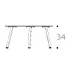 MEDIATOR EXPO│Table Basse H 34 X L70 cm│3 pieds métal noir│Chêne Nebraska