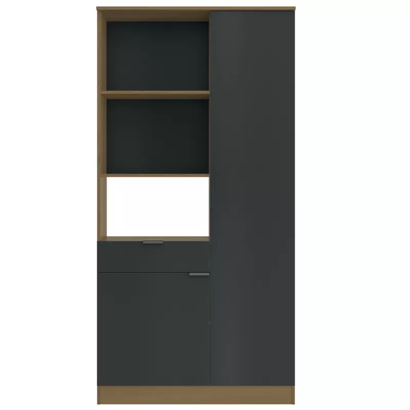 EDEN│Buffet haut 2 portes 1 tiroir│41x100xh200 cm│Anthracite
