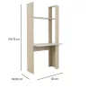 STRAW│Bibliothèque bureau│82x32/52xh72/175 cm