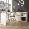 GIBRIL│Bureau pivotant Buffet│Blanc│133/136x45/55xh75 cm