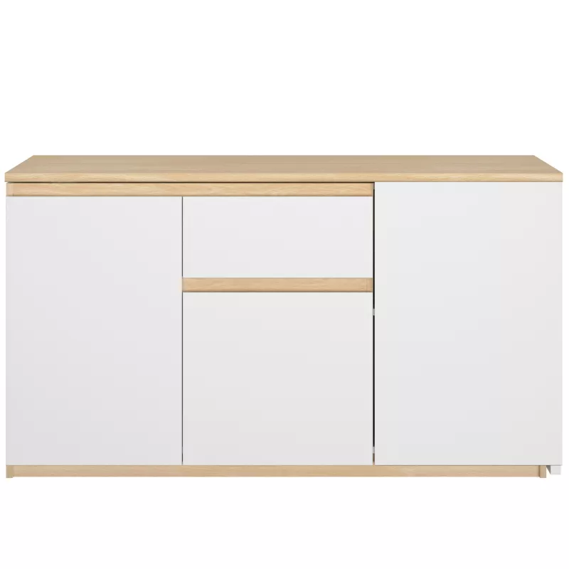 GIBRIL│Bureau pivotant Buffet│Blanc│133/136x45/55xh75 cm