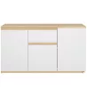 GIBRIL│Bureau pivotant Buffet│Blanc│133/136x45/55xh75 cm