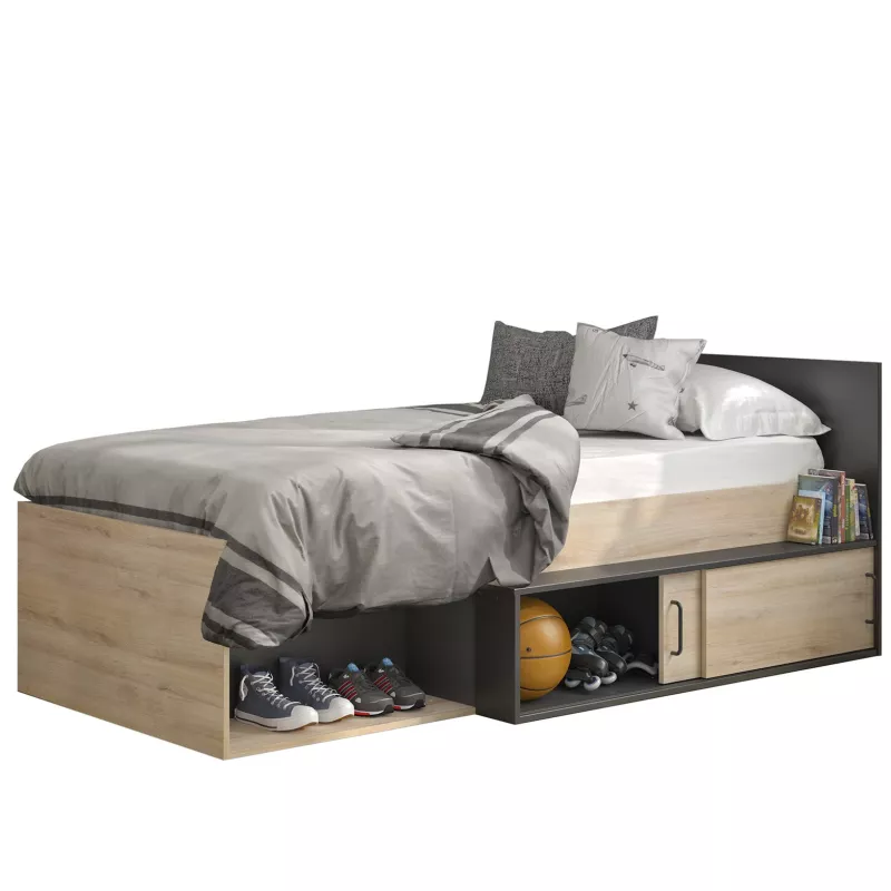 ERQUY│Lit enfants rangements│90x200 cm