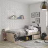 ERQUY│Lit enfants rangements│90x200 cm