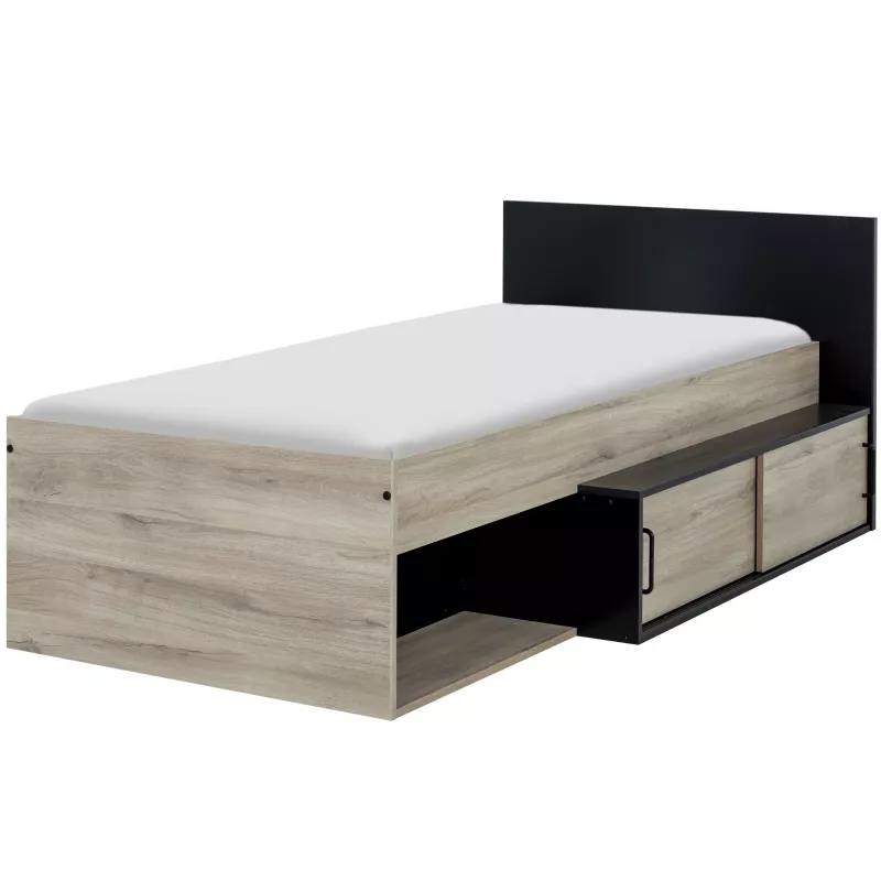 ERQUY│Lit enfants rangements│90x200 cm