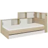 ERWAN│Lit enfant rangements│90x200 cm│Châtaignier naturel