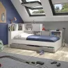 ERWAN│Lit enfant rangements│90x200 cm│Gris moon
