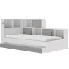 ERWAN│Lit enfant rangements│90x200 cm│Gris moon