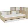 ERWAN│Lit enfant rangements│90x200 cm│Châtaignier naturel