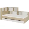 ERWAN│Lit enfant rangements│90x200 cm│Châtaignier naturel
